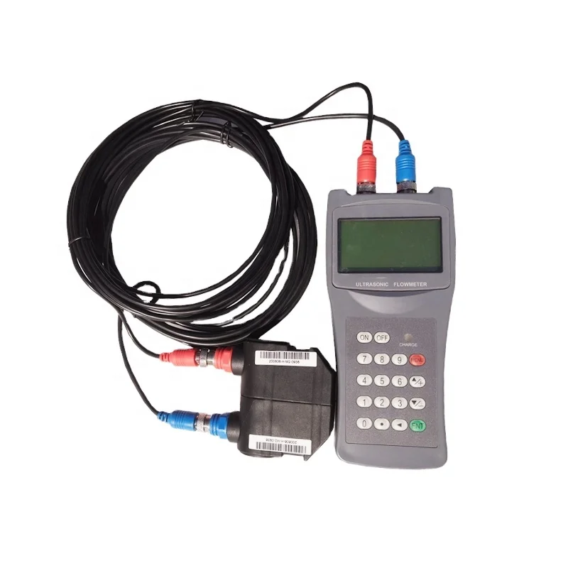 Hand Hold Flow Measuring Instruments RS232 Interface Water Portable Ultrasonic Flow Meter Sensor