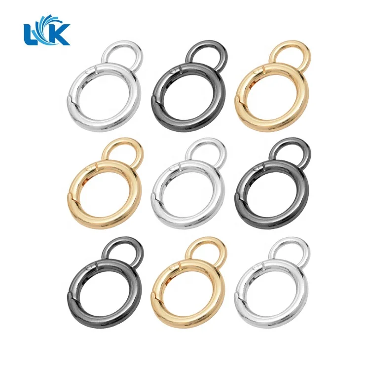 Metal Snap Clip Trigger Spring Gate O Ring Keyring Buckle Bag Accessories Rings 