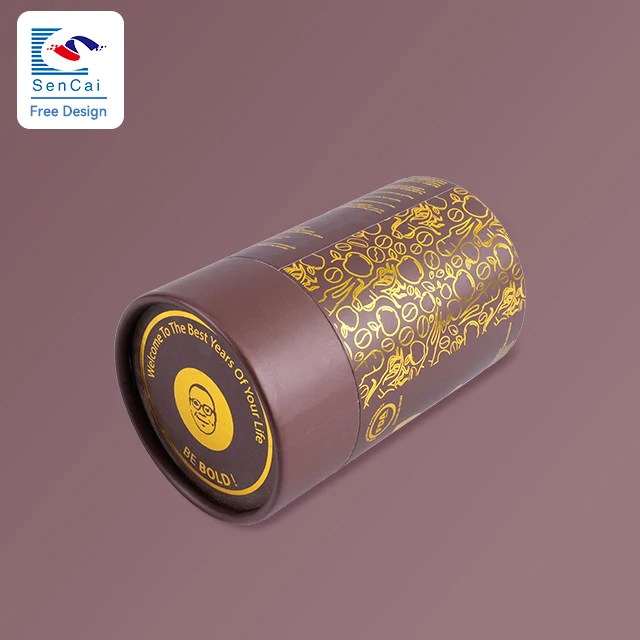 High Quality Customized Eco Friendly Material Gift Round Box Cardboard Paper Cylinder Tube With Lid manufacture