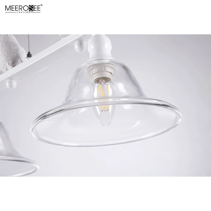 Meerosee Cheap Price Pendant lamp with Resin Birds Suspension Lighs for Dinning Table Kitchen Bar MD86785