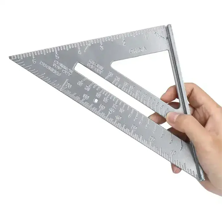 Triangle Ruler for Woodworking Metric Inch 90 Degree 45 Degree Square
