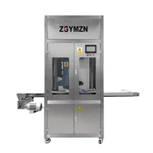 YM-2000A Commercial fully automatic Ultrasonic cake cutter with paper insert for candy with nuts