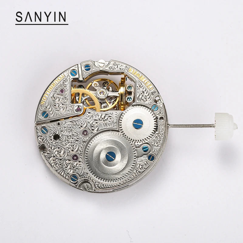 Oem Luxury Automatic Watches Parts Skeleton Tourbillon Mechanical