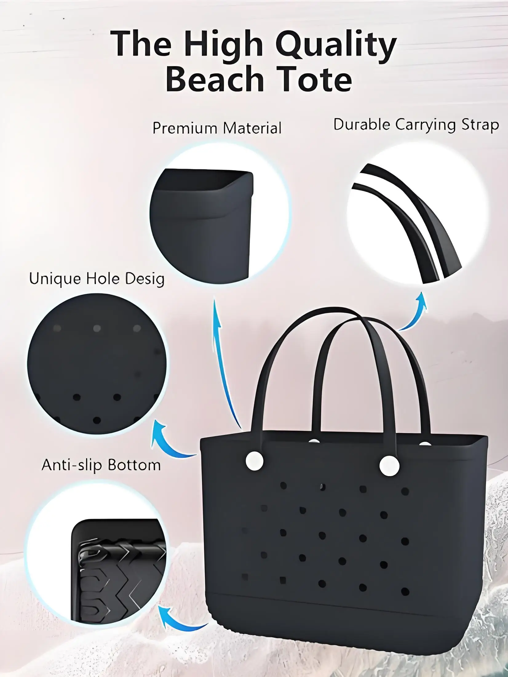 ZHUONING Middle Size 38*13*32cm 2024 New Luxury Handbags for Women Beach Bag Eva Eva Bag Beach Bag