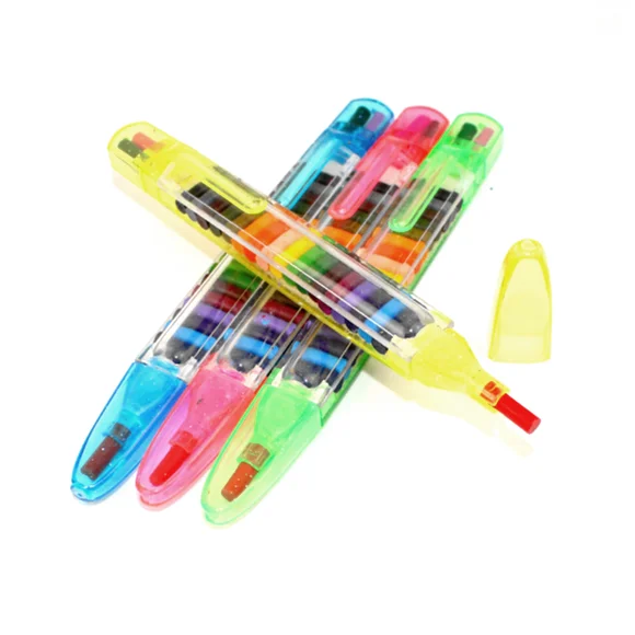 BECOL Wholesale Multi Color Creative Cute Crayons Non Toxic 20 Colors Private Label Kids Crayon Sticks for Painting