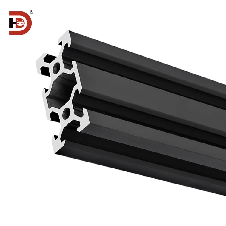 product 2040v slot black extruded aluminum profile 2040v slot v slot aluminum printer black oxidation groove track-5