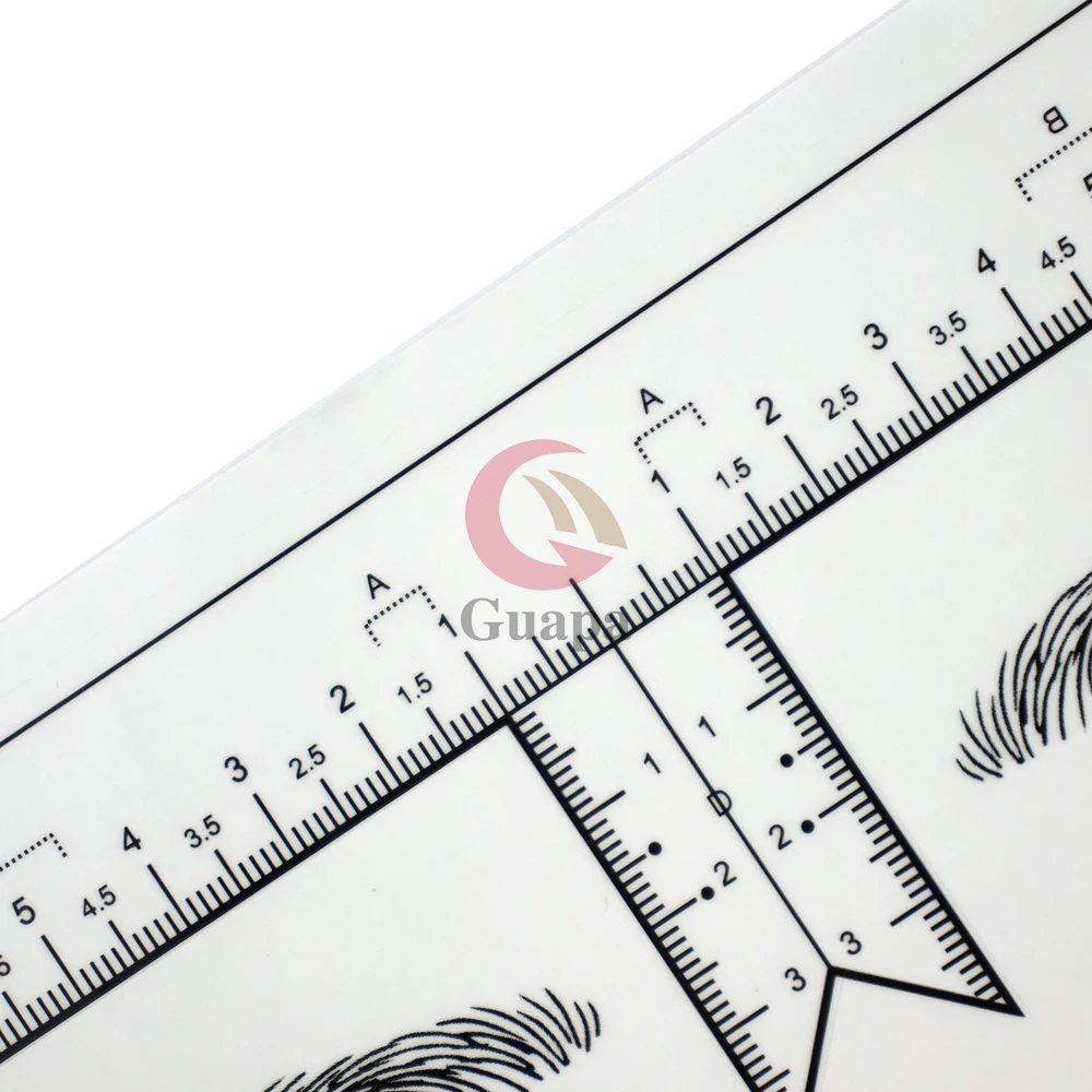 Einweg-Augenbrauenlineal 100 Stück – Transparent, Mit Skala, Für Microblading & Symmetrische Brauen