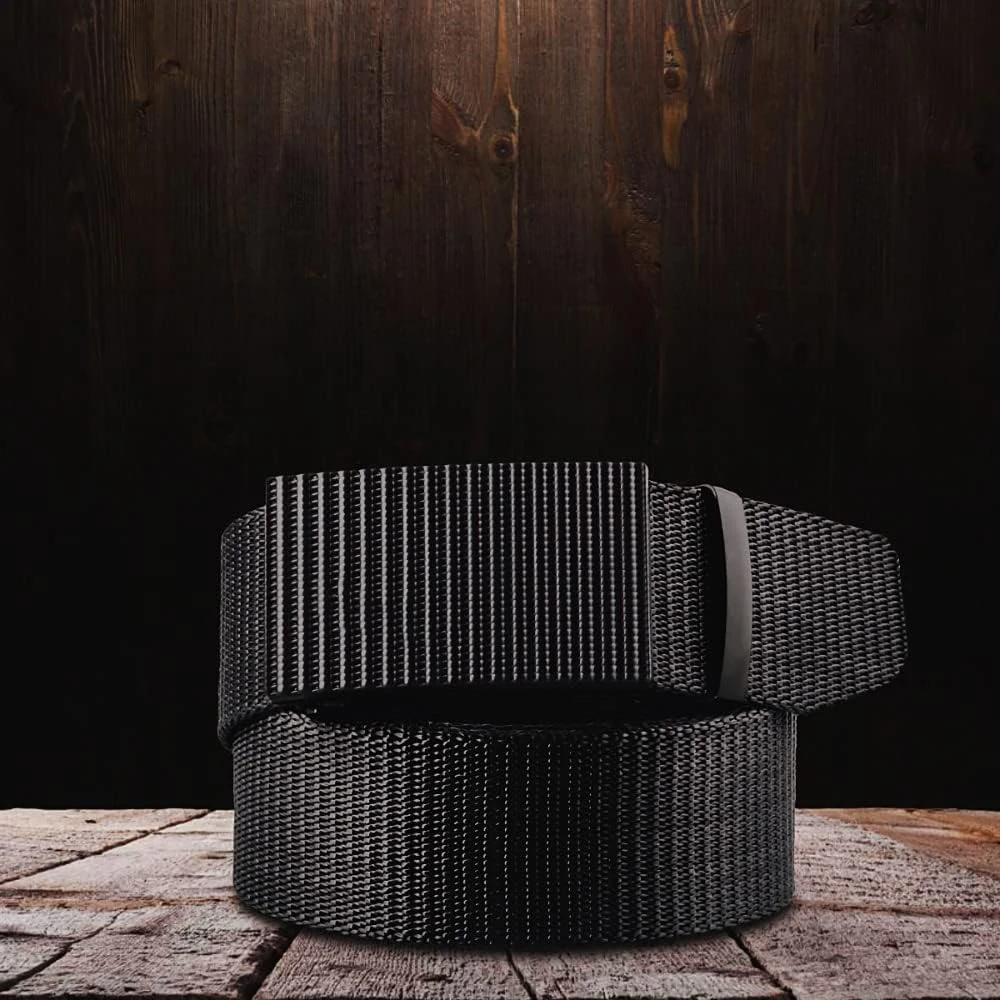Lightweight Heavy Duty Nylon Ratchet Belt Durable Automatic Buckle Adjustable Web Tactical Belt