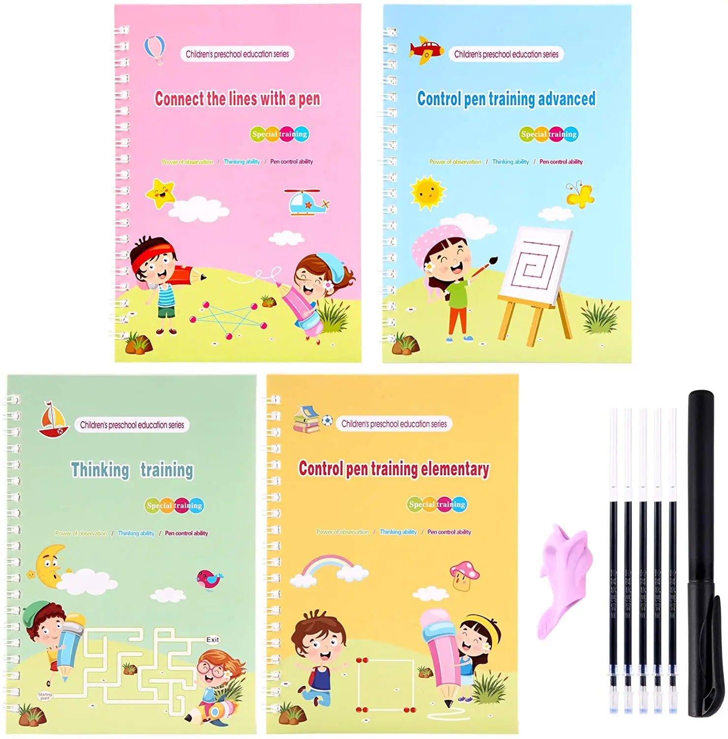 Pen Control And Tracing Book For Toddlers, Reusable, Grooved, Learn To  Write Line Tracing Workbook - Ages 3-6 - Magic Handwriting Practice  Copybook For Kindergarten And Preschool Kids(Advanced) 