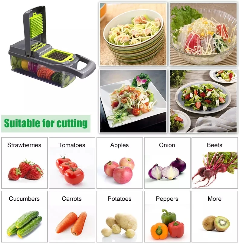 Durable Vegetable Chopper Onion Chopper Fruits Slicer Potatoes Peeler Vegetable Cutter Manual