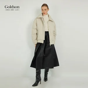 Puffer Cropped Coat Woman Joint Winter Jacket Tailored Collar Down Jacket for Ladies