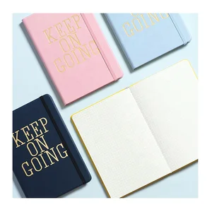 Factory Price Cute Note Books A6 Planner Printing Pu Leather Hard Cover Journal Notebook Withe Elastic