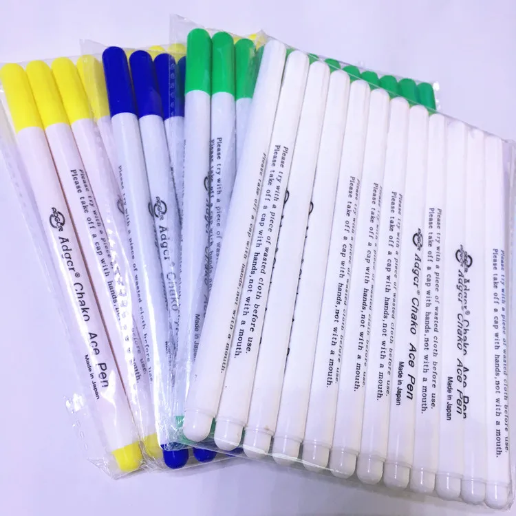 Водостираемые маркеры для маркировки ткани Исчезающие чернильные тканевые водорастворимые ручки