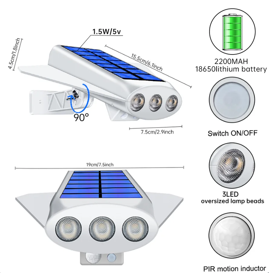 product 360 degree adjustable powerfull solar security sensor led dummy camera light simulation camera wall mounted solar led lights-42