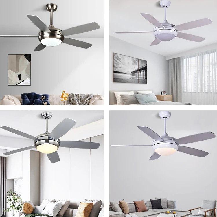 52-дюймовая фанера, 5 лопастей, двигатель постоянного тока, потолочный вентилятор с дистанционным управлением, современный бесшумный потолочный вентилятор Bldc со светом