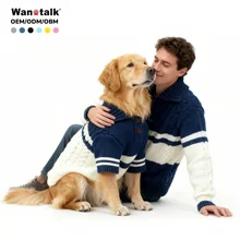 Classic Style Eco-Friendly Custom Dog Sweater Knitted Cotton Polyester Print Winter Spring Season Factory Wholesale Pet Clothes