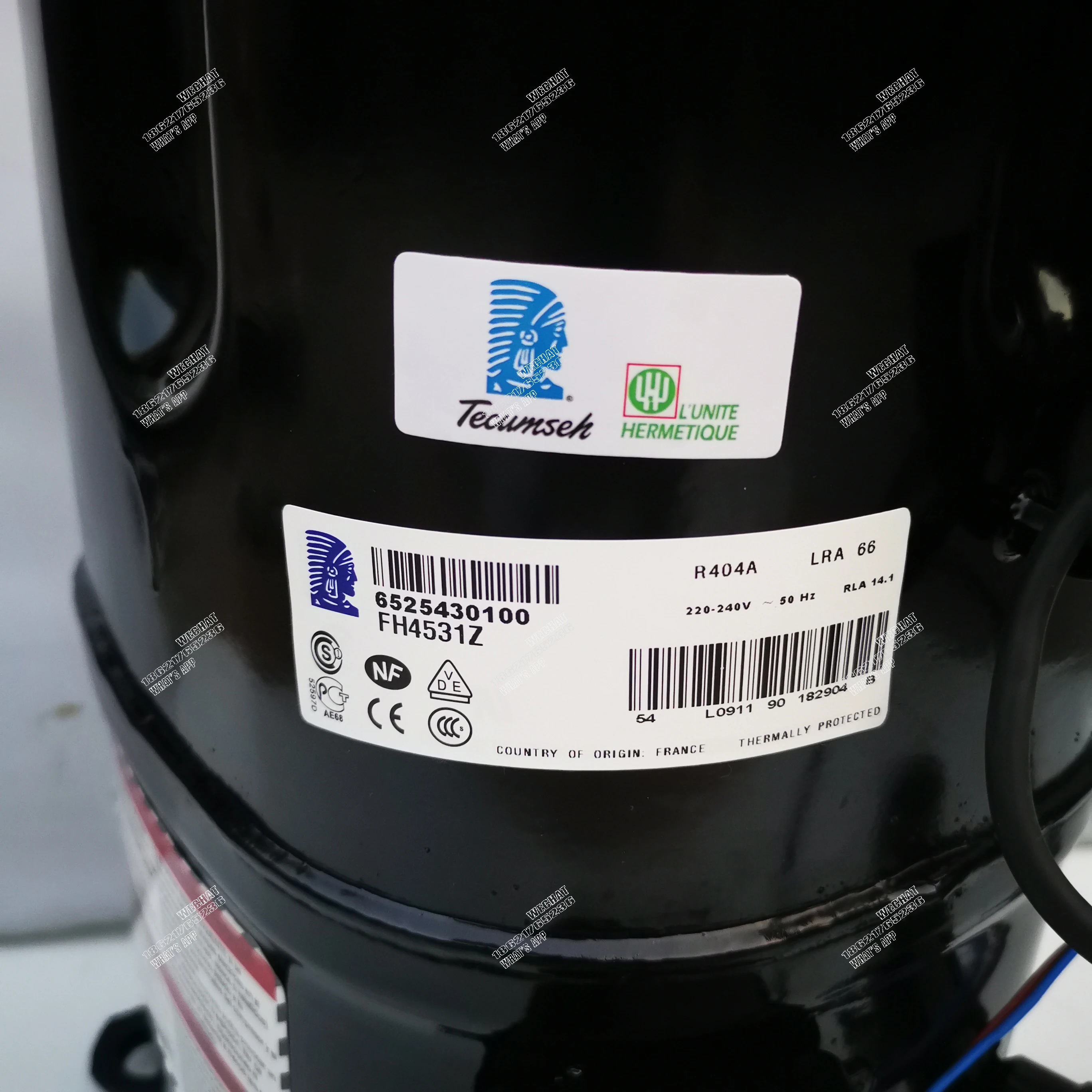 TECUMSE COMPRESSOR TAG4531Z  TAG4531 R404A 3 HP PISTON COMPRESSOR  Rotor Locking Screw With Valve