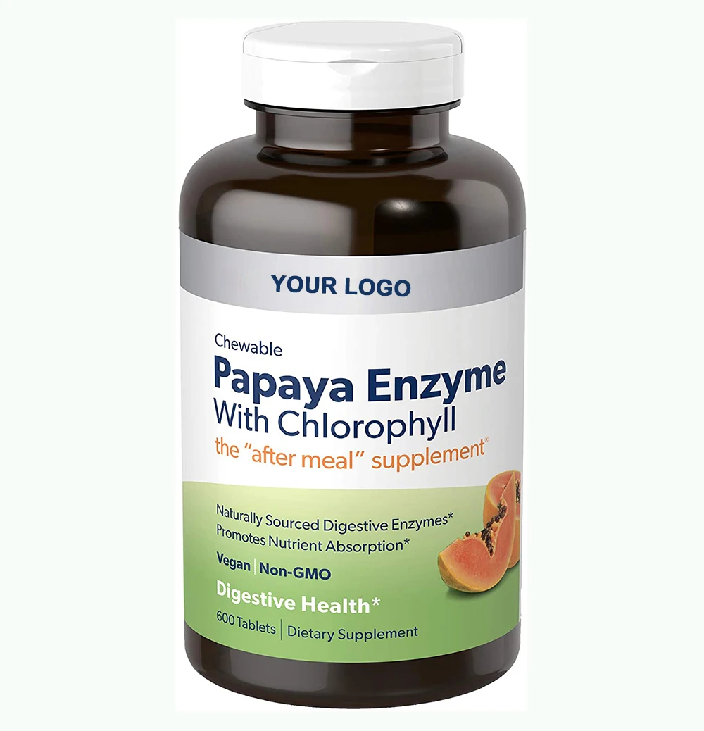 Chlorophyll Capsules Naturally Sourced Digestive Enzymes Chewable
