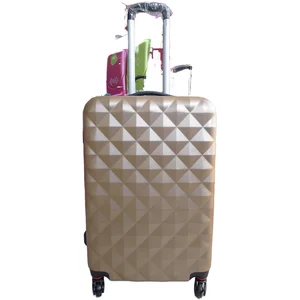 2026 Personalized Diamond Shiny ABS Hard Shell Suitcase Sets New Design Trolley Luggage with Aluminium and PC Wheels for Travel