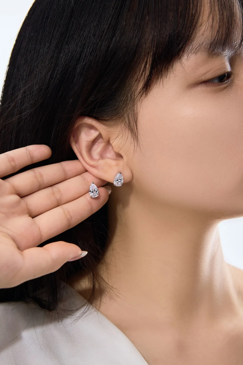 KAKODIY Advanced Jewelry 925 Sterling Silver Drip Drop Shape 5A Cubic Zirconia Stud Earrings Women's Daily detail 1
