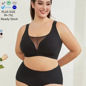Ladymate ODM/OEM Sujetador De Talla Grande Sin Costuras Women Plus Size Bra Full Cup Big Size Bra M-6XL Wirefree Seamless Bra BH