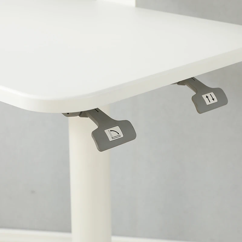 Ada Pneumatic Height Adjustable Sit to Stand Desk Mobile Overbed Tiltable Laptop Gas Lift Desk