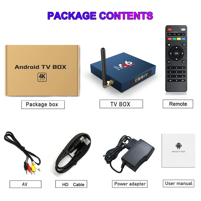Caja de TV Android 13.0 4 GB RAM 32 ROM RK3528 Quad-Core 64 bits Cortex