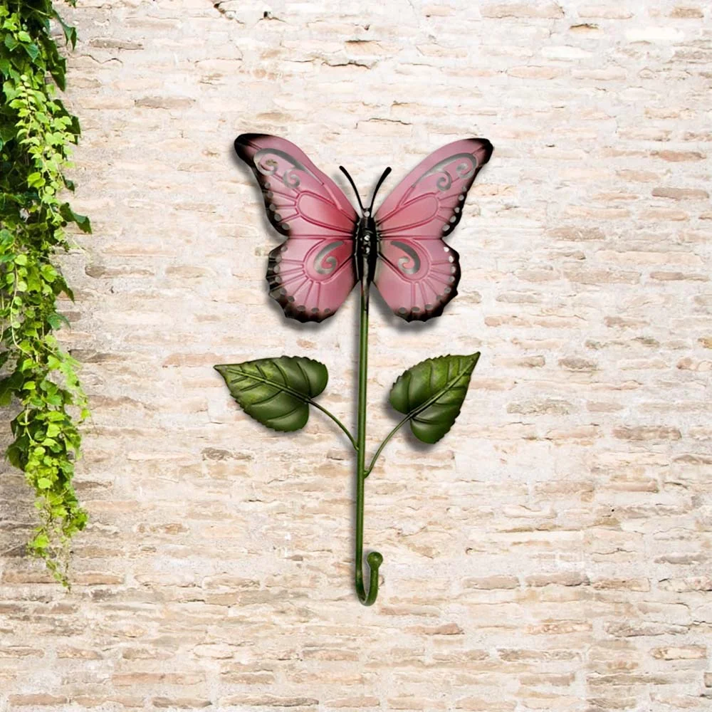 Rustic Farmhouse  Metal Iron  Butterfly Shape Wall Hanging   Tools Storage Wall Hook