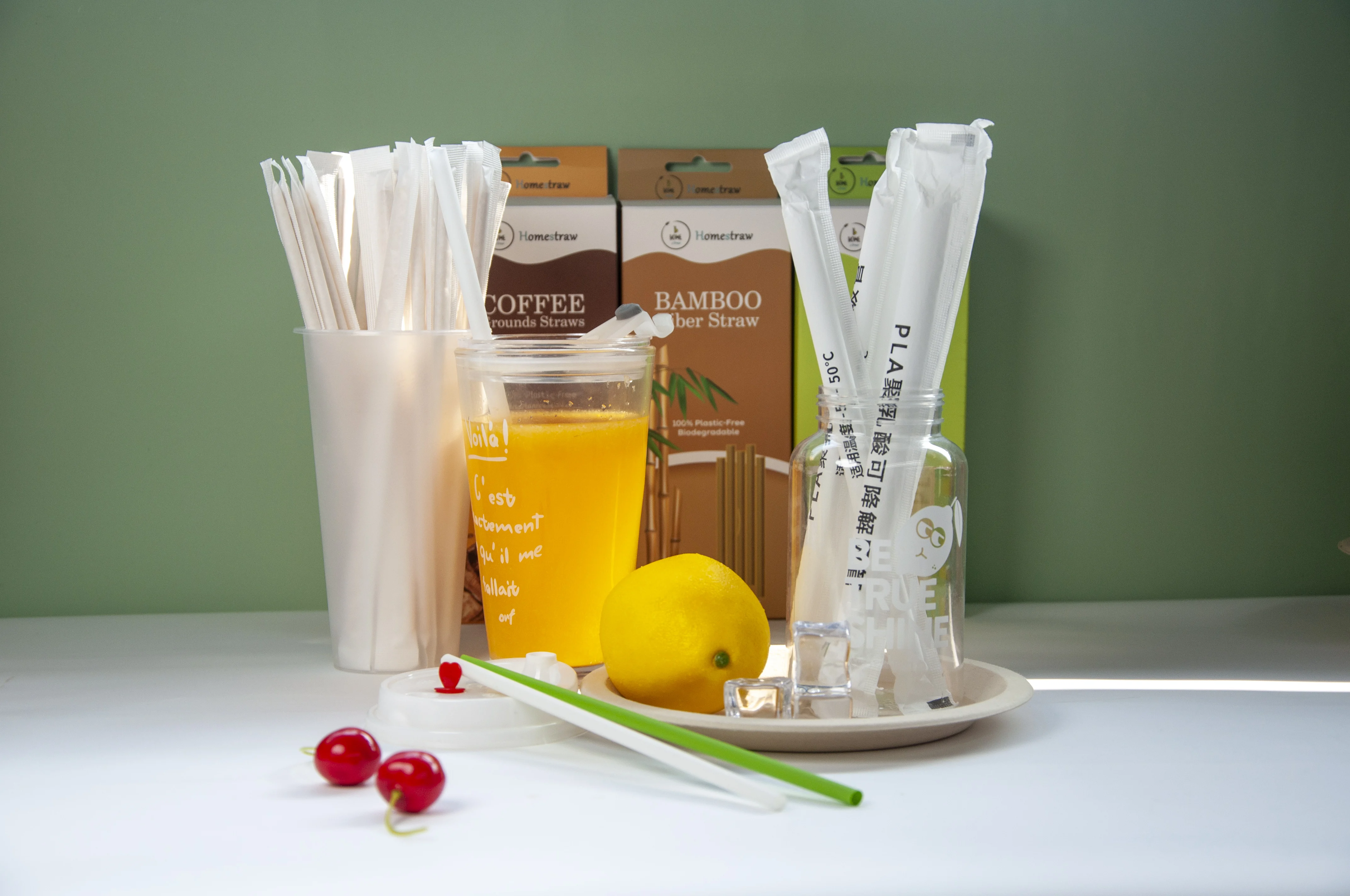 12mm Bamboo Fiber Drinking Straws - Homestraw