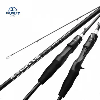 Cheery Wholesale Fishing Rod Black Warrior Carbon Fiber M/L Spinning Lure Fishing Rod Saltwater – Rod – view 2