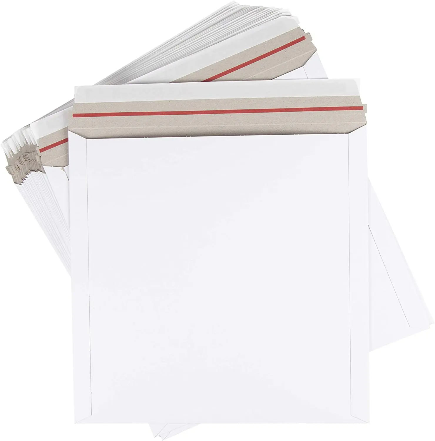 Cardboard Express Envelope Document Envelope with Back Pouch Bag for Waybill