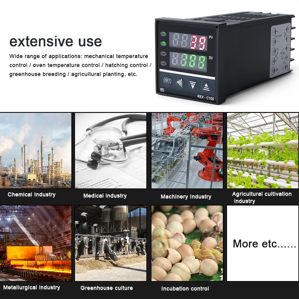 Thermostat Intelligent RKC REX-C100 Temperature Controller  Digital Display Adjustable Switch