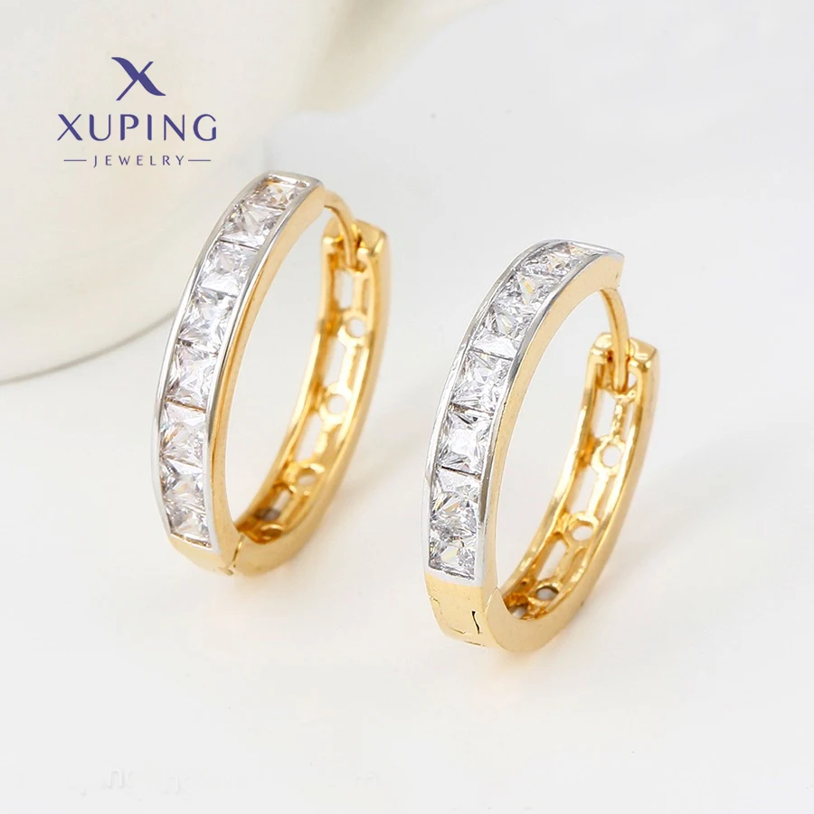 E-1538 Xuping Fashion Jewelry Elegant Simple Hoop Earrings Women Luxury ...