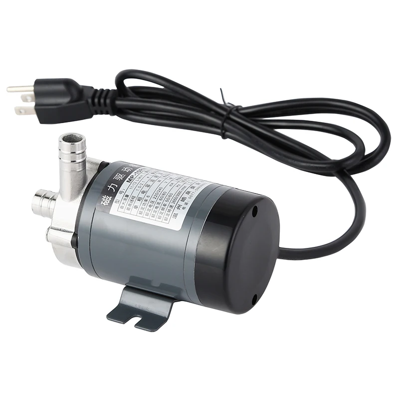 MD MP-10RN ミニステンレス鋼食品グレードポンプ 110V/220V 高温循環エンジン水温熱遠心磁気ポンプ 電動水中ポンプ 10Wポンプ220V鋼鉄磁気駆動循環ポンプ