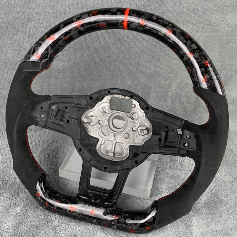 Car Accessories Carbon Fiber Sports Steering Wheel Interior for Volkswagen Golf 7 8 Golf GTI Golf R SCIROCCO JETTA PASSAT Golf 6