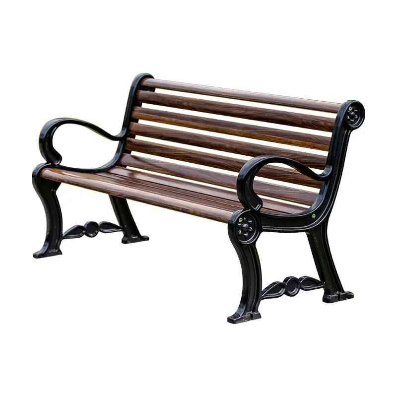 Professional Design Garden Bench Outdoor Chair Park Seat Furniture Nature Color Metal Patio Chairs