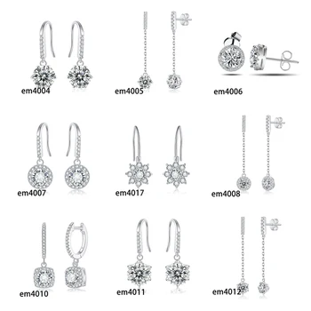 starsgem jewelry moissanite diamond different design 925 sterling silver earrings