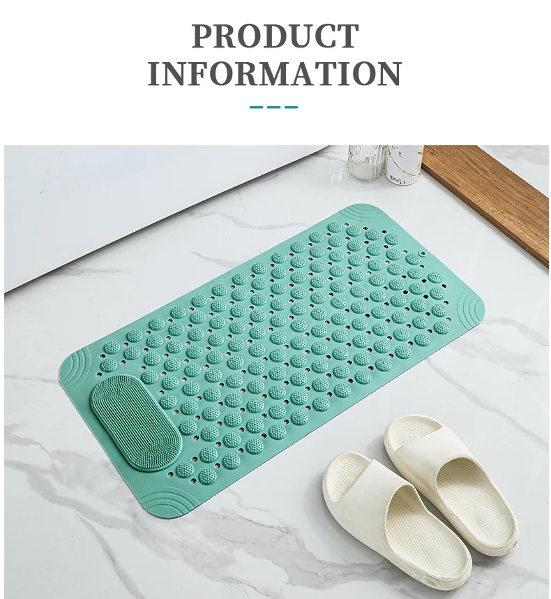 High Quality Multicolor Silicone Bath Mat Set Pvc Material Shower