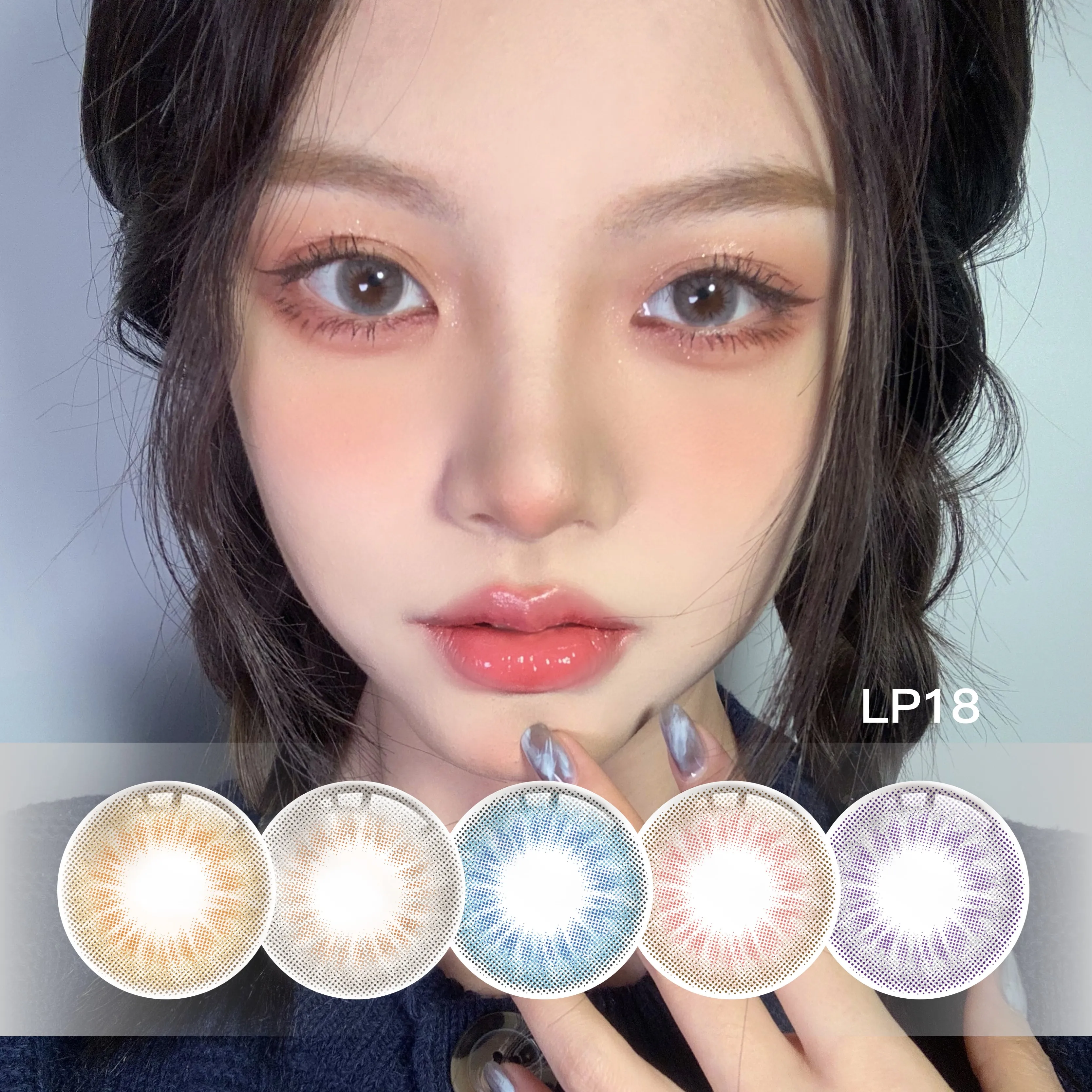 Contact Lens 18 Colors Natural Contact Lenses Custom Logo Lentes De