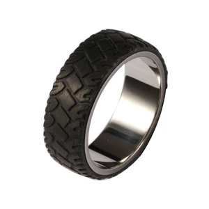 Black Carbon Fiber Steel Ring Sport Tire Ring
