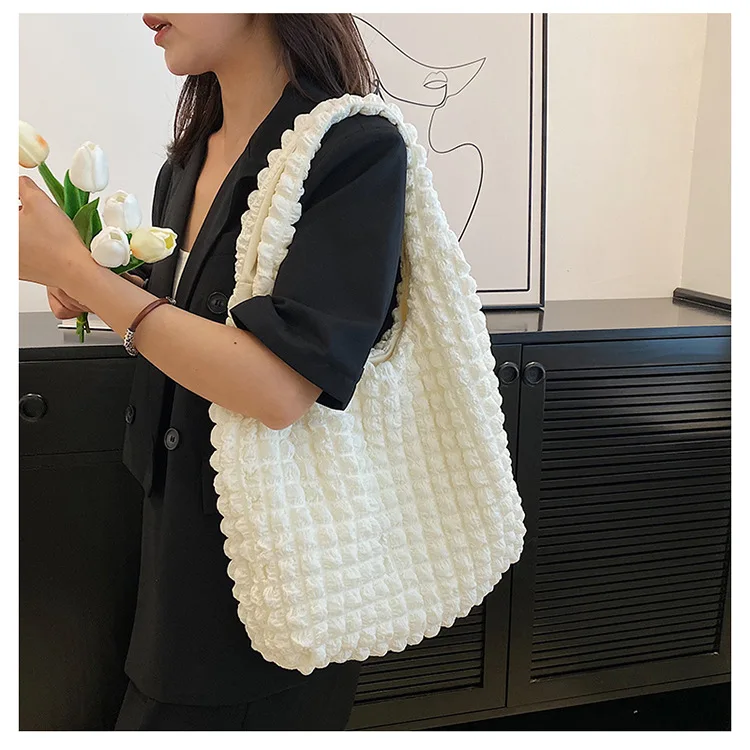 New Fashion Cloud Pleated Bubble Puff Women Shoulder Tote Bags for Women Ladies Girls