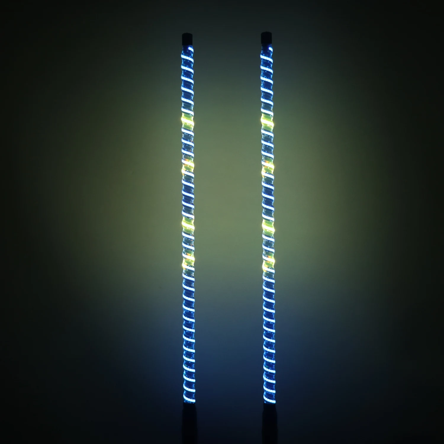 2PCS 2FT COB LED Whip Light Brighter Whip Antenna Light Brake/Turn/Reverse for SXS