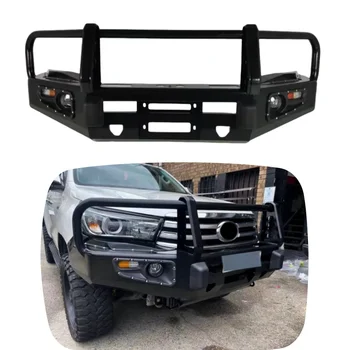 YBJ car accessories Offroad Front Steel Bumper Bull Bar Guard anti Sport For Hilux Revo Rocco 4x4 Pickup 2015-2021 Bullbar