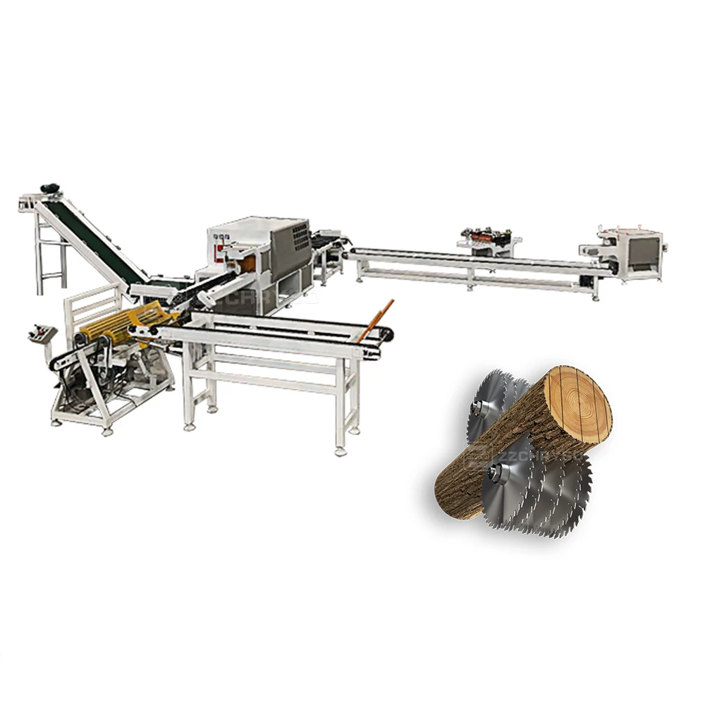 ZZCHRYSO Round Log Multi Rip Saw Circular Saw Wood Saw Machine Production Line