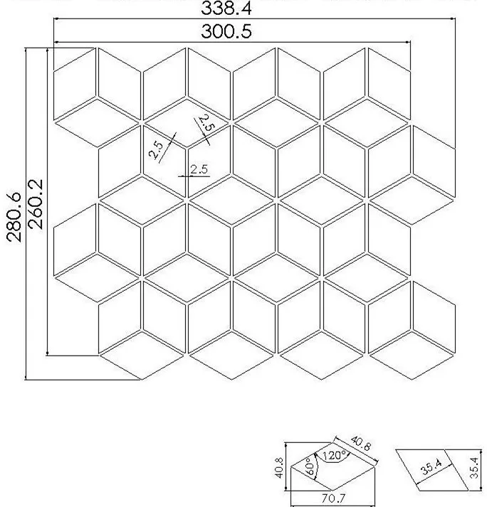 Durable Mosaic Tile  Mounting Template and matrix for Mosaic Tile Production