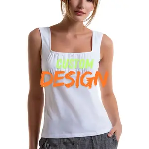 Customized Women's Solid Sleeveless Square Neck Top | Casual Urban Wear