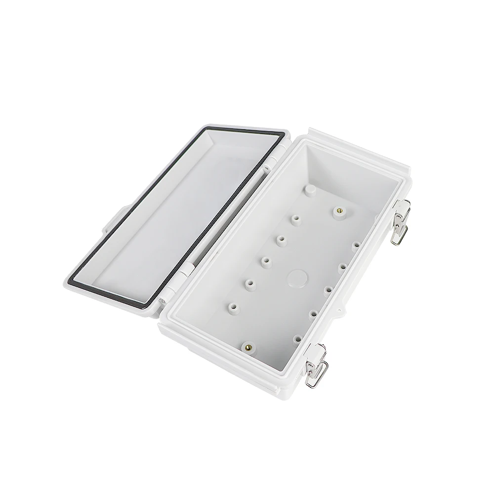 Zerodis 電気ジャンクションボックス耐水性プラスチックバックル付き電気エンクロージャー グレーカバー取り付けプレート付き 【ワ 電源ボックス  プラスチック電気接続エンクロージャボックス、屋外防水電気ボックス/ヒンジ付きグレーカバー適応型エンクロージャ、電子 ... ジャンクションボックス IP66 ABS PC ヒンジ付きプラスチックエンクロージャ 電源電気接続ボックス 屋外用プラスチックボック