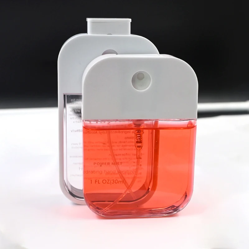 OEM 30ML 40ML 50ML PETG Mini Perfume Toner Atomizer Pump Credit Card Plastic Spray Bottle for Skincare Hand Sanitizer & Keychain