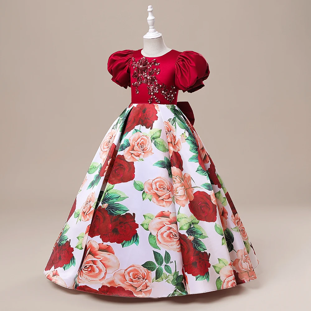 Vestidos de verano con bordado de flores para niñas, ropa de