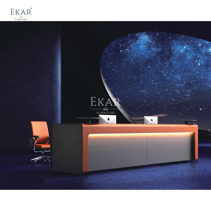 Modern company reception desk-commercial furniture-office furniture-desk manufacture